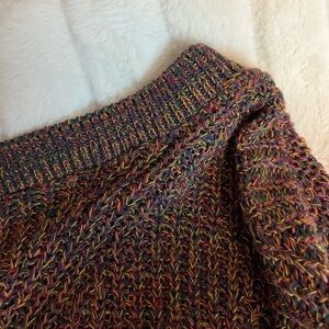 Express XS/S Sweater Cutout Back Chunky Knit Dark Whimsigoth Maximalist Winter